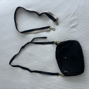 Black Leather Crossbody Bag